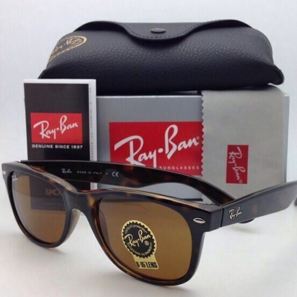 LIKE NEW RayBan Wayfarer RB2140 Tortoise Brown - Picture 11 of 16